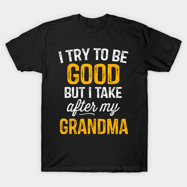 I Try To Be Good But I Take After My Grandma T-Shirt by stayilbee